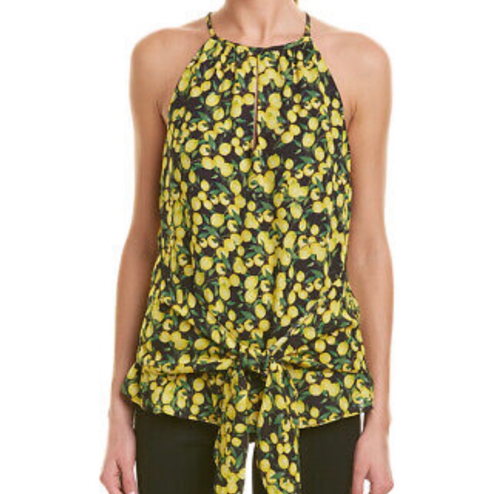 Parker Lemon Blouse with Tie